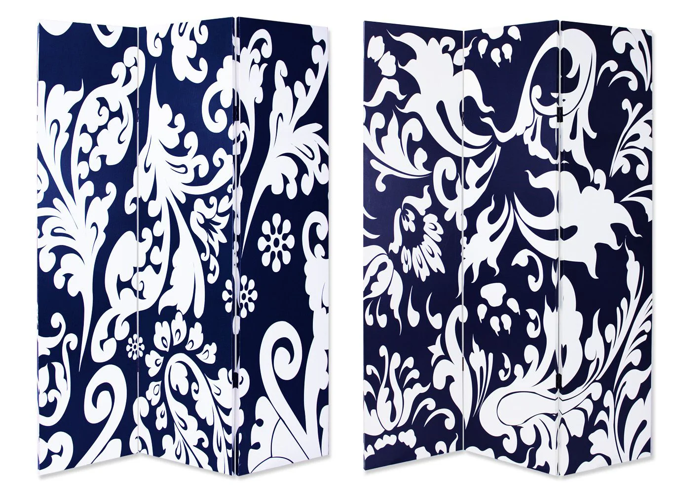 Multi Color Wood Canvas 3 Panel Screen By Homeroots - 274754 - Image 4