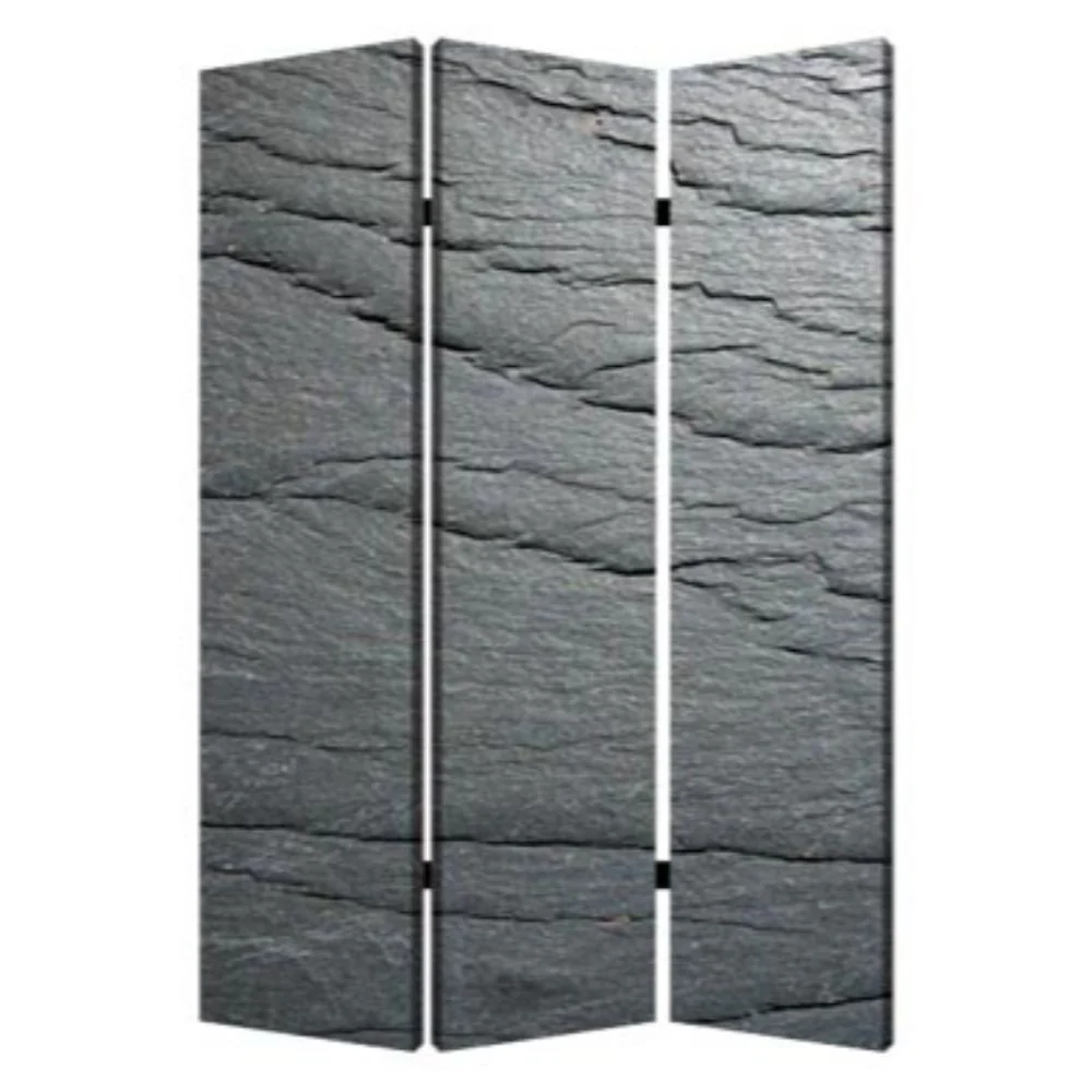 Multi Color Wood Canvas Black Slate Screen By Homeroots - 274661 - Image 2