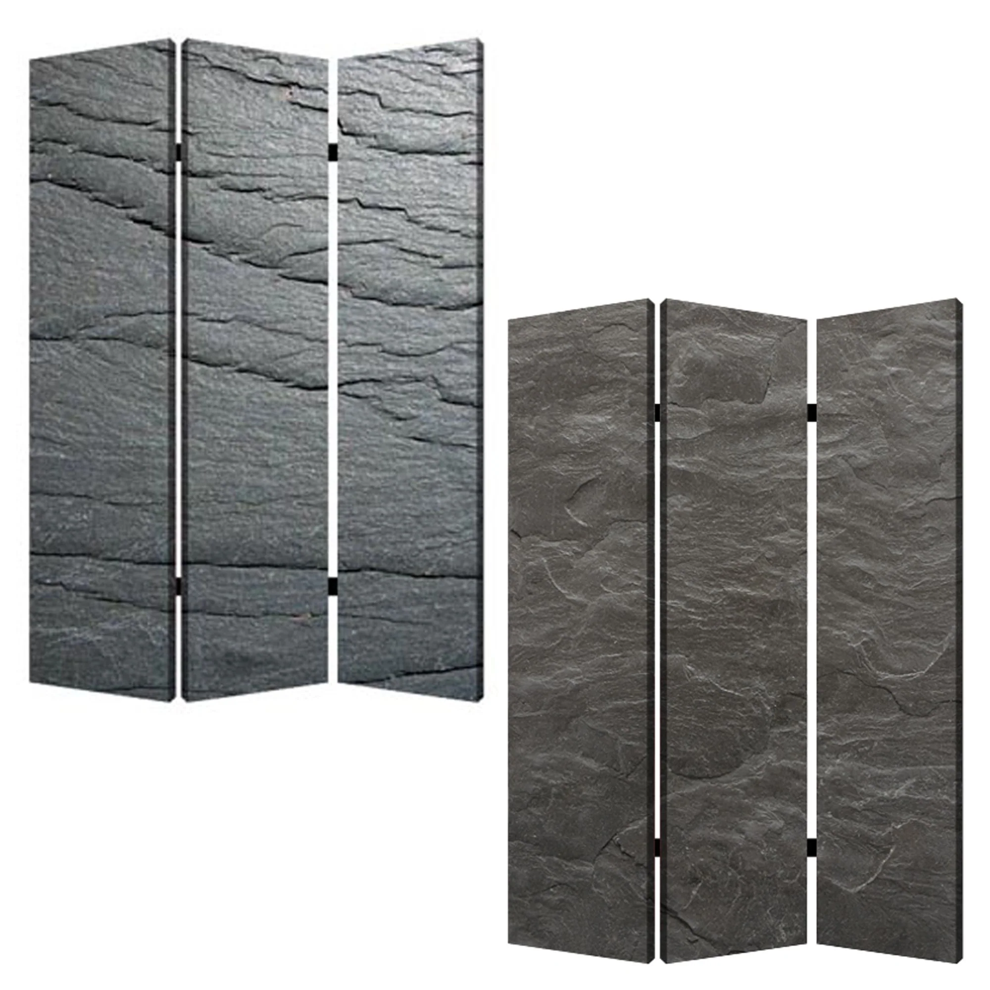 Multi Color Wood Canvas Black Slate Screen By Homeroots - 274661 - Image 3