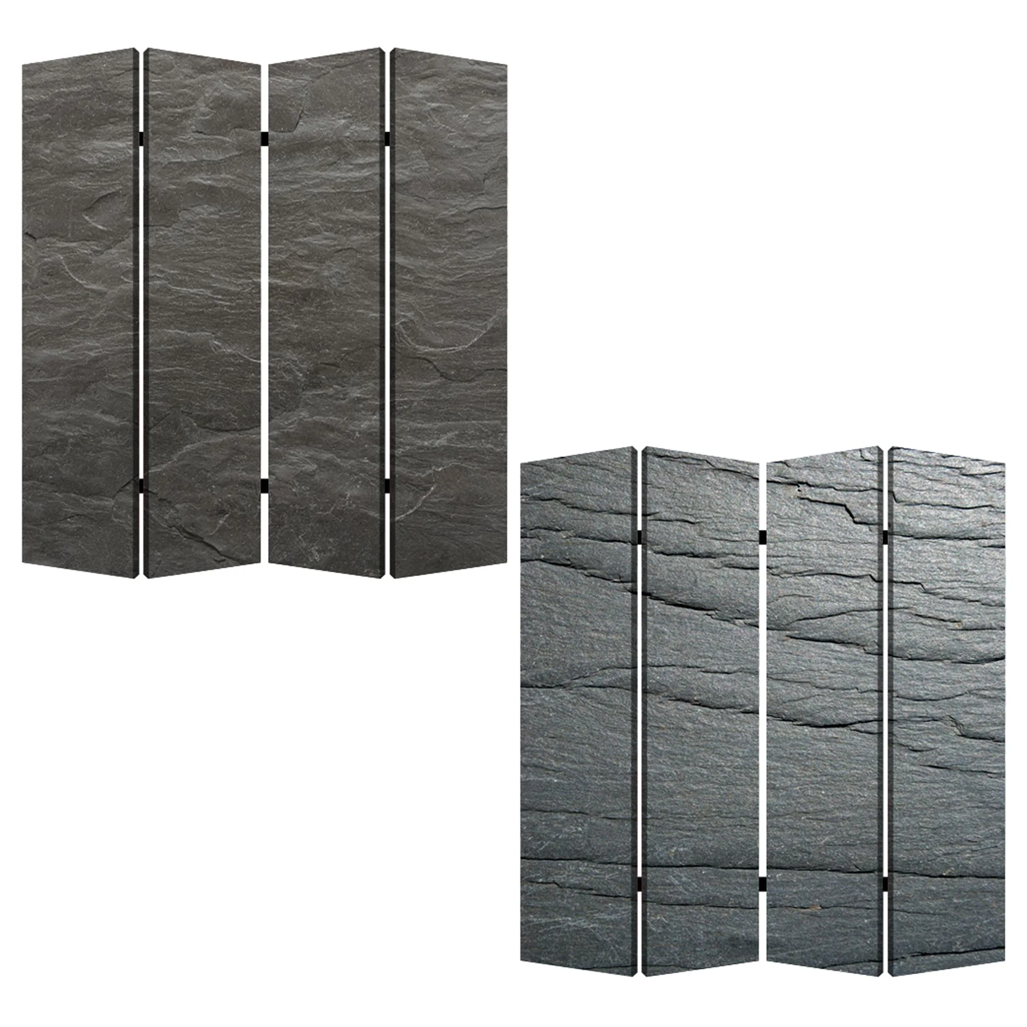 Multi Color Wood Canvas Black Slate Screen By Homeroots - 274662 - Image 3