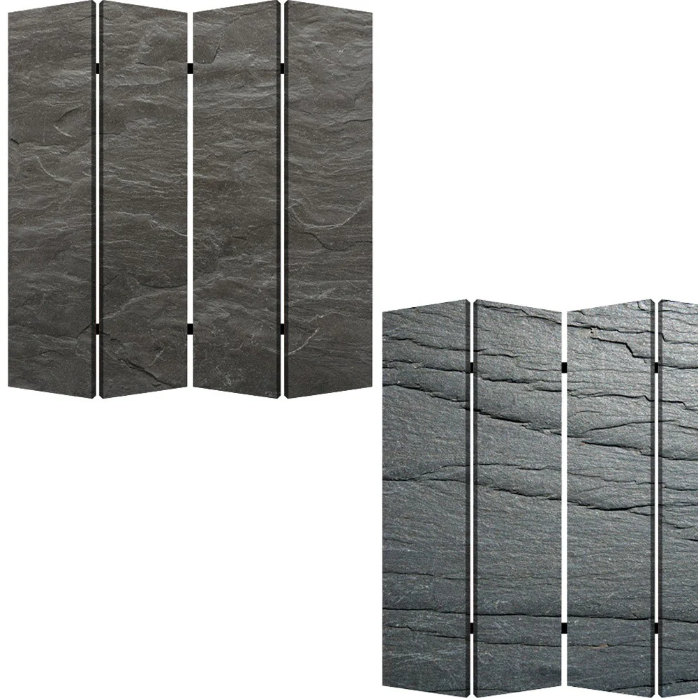 Multi Color Wood Canvas Black Slate Screen By Homeroots - 274662 - Image 5