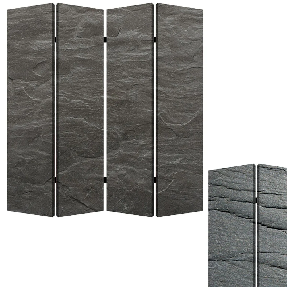 Multi Color Wood Canvas Black Slate Screen By Homeroots - 274662 - Image 6