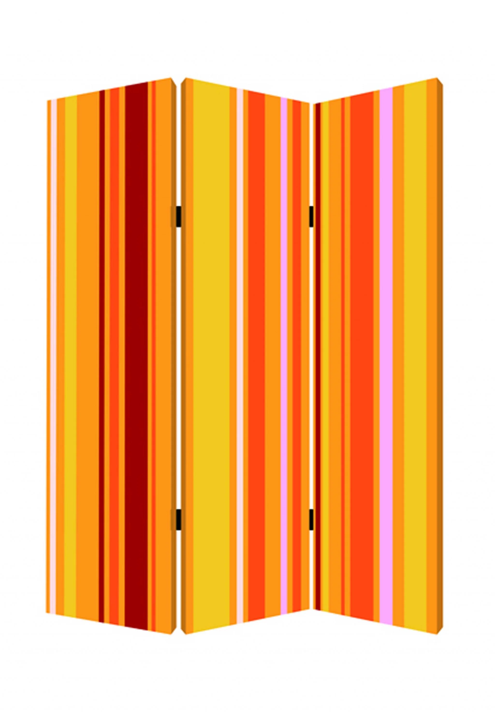Multi Color Wood Canvas Deep Saffron Screen By Homeroots - Image 2