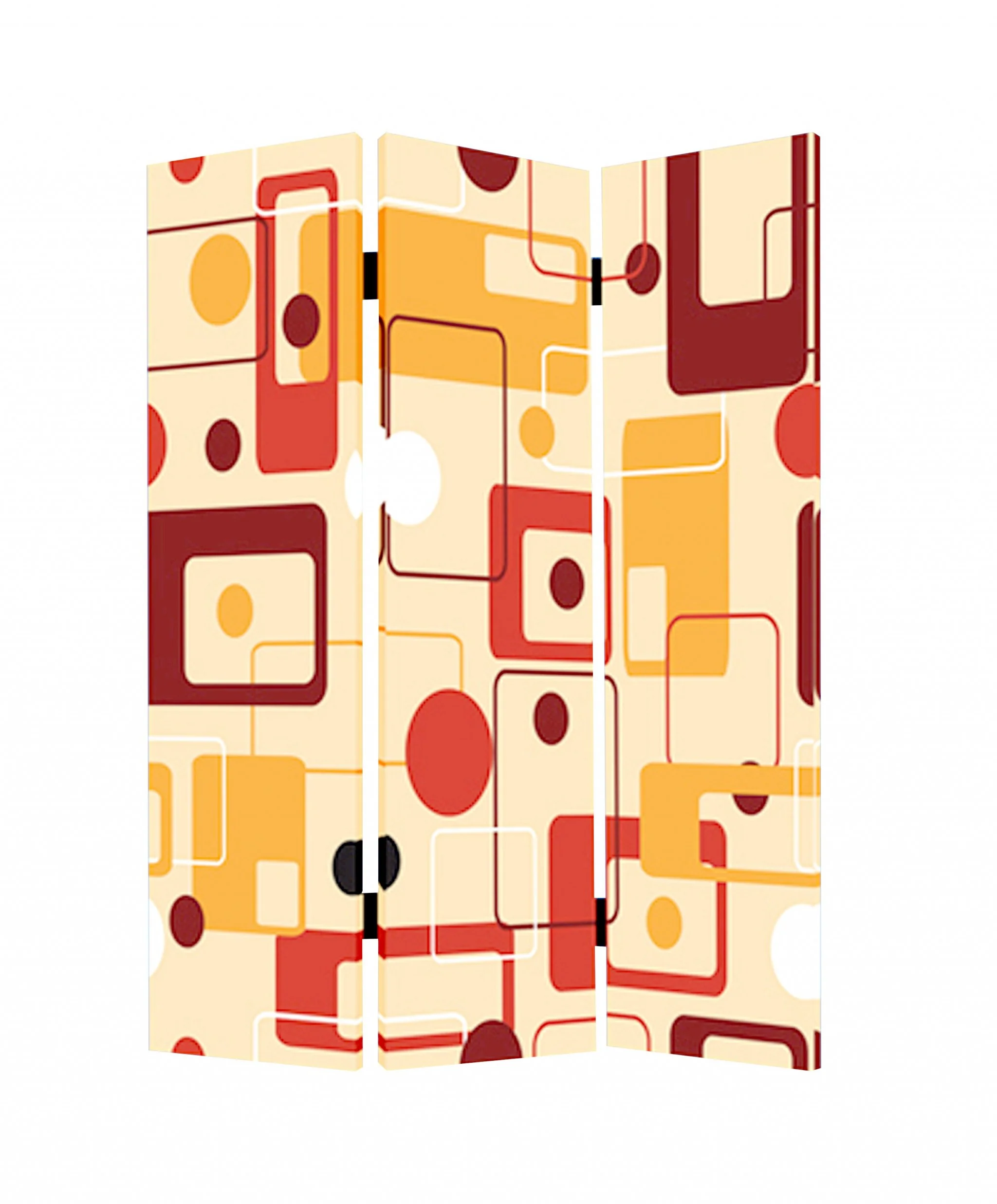 Multi Color Wood Canvas Deep Saffron Screen By Homeroots - Image 3