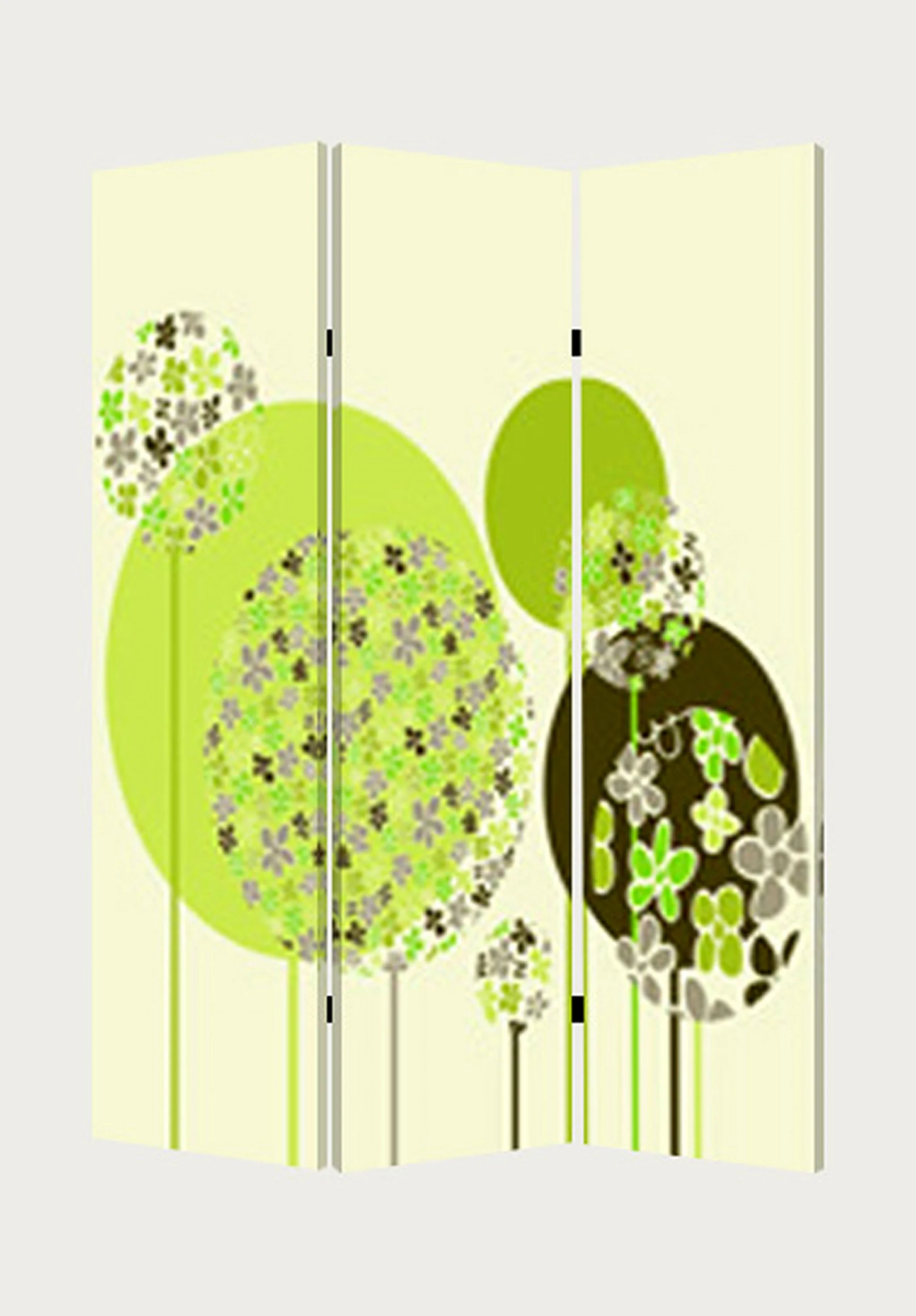 Multi Color Wood Canvas Floral Buds Screen By Homeroots - Image 2