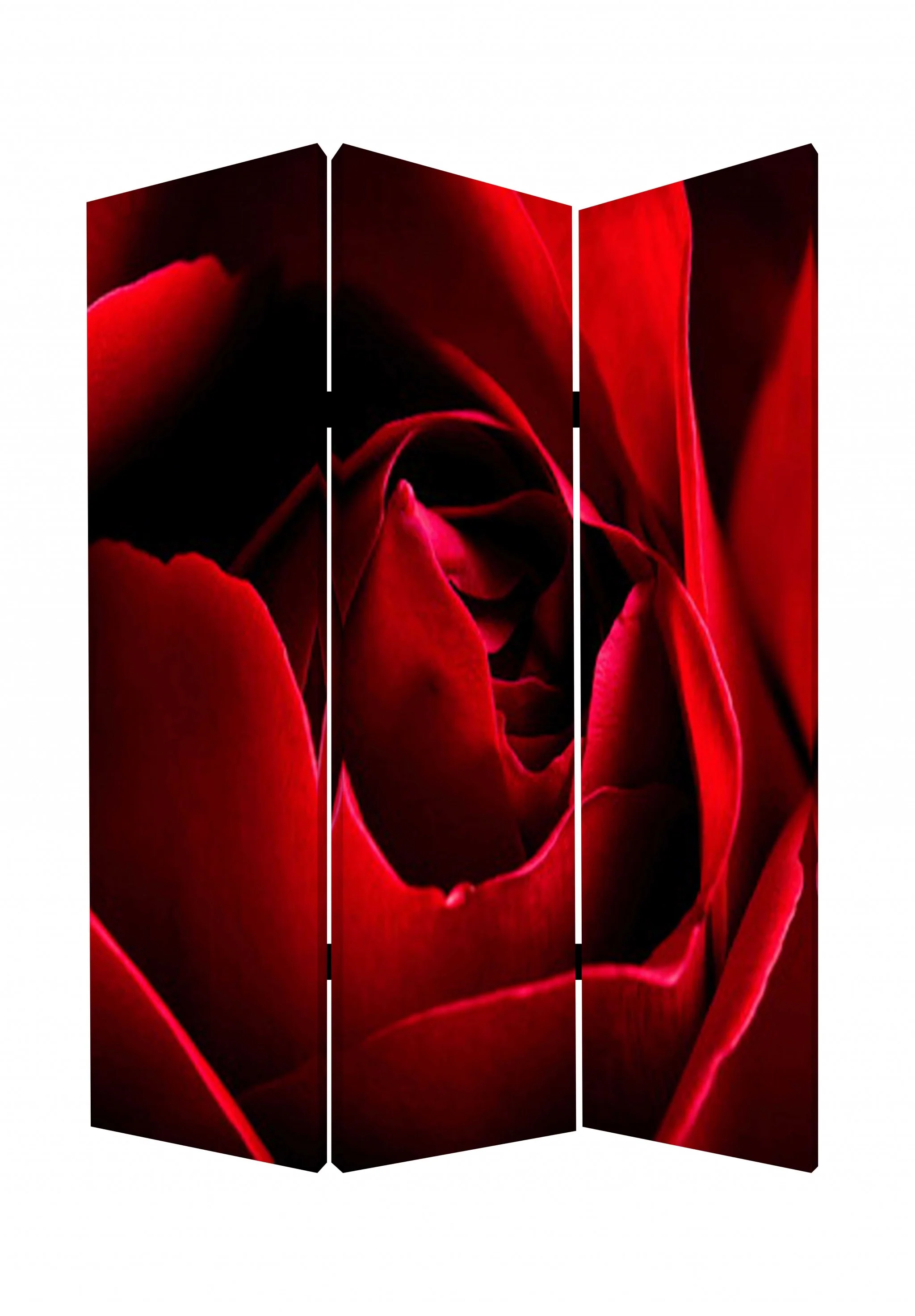 Multi Color Wood Canvas Rose Screen By Homeroots - Image 2