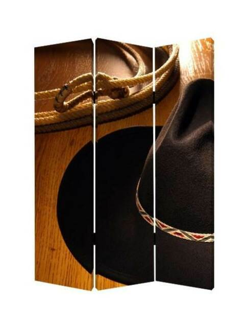 Multi Color Wood Canvas Round Up Screen By Homeroots - Image 2