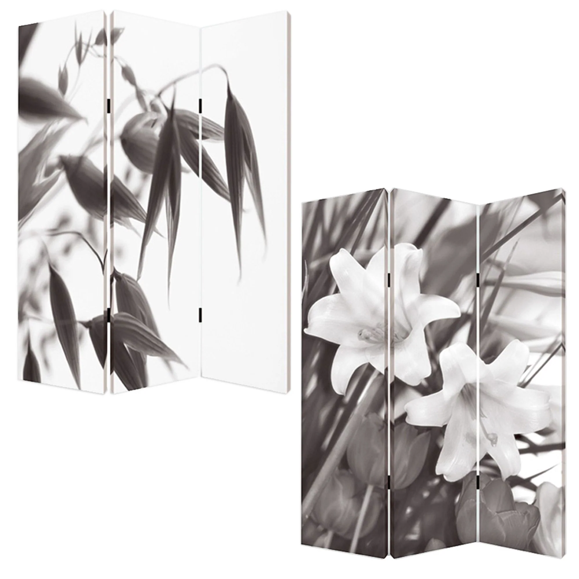 Multi Color Wood Canvas Screen By Homeroots - Image 3