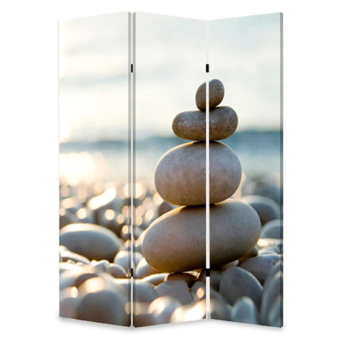 Multi Color Wood Canvas Spa Screen By Homeroots - Image 2
