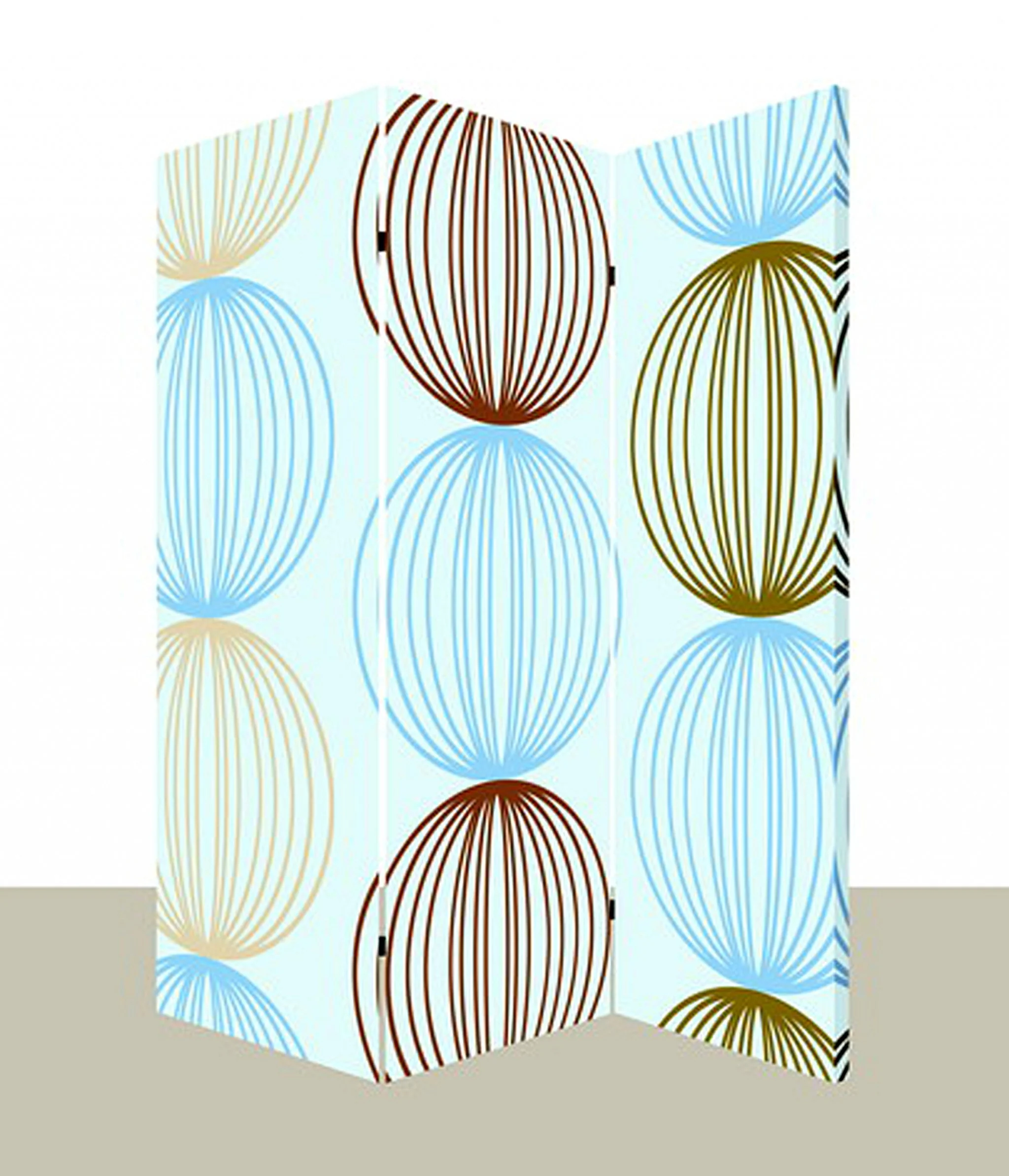 Multi Color Wood Canvas Sphere Screen By Homeroots - Image 2