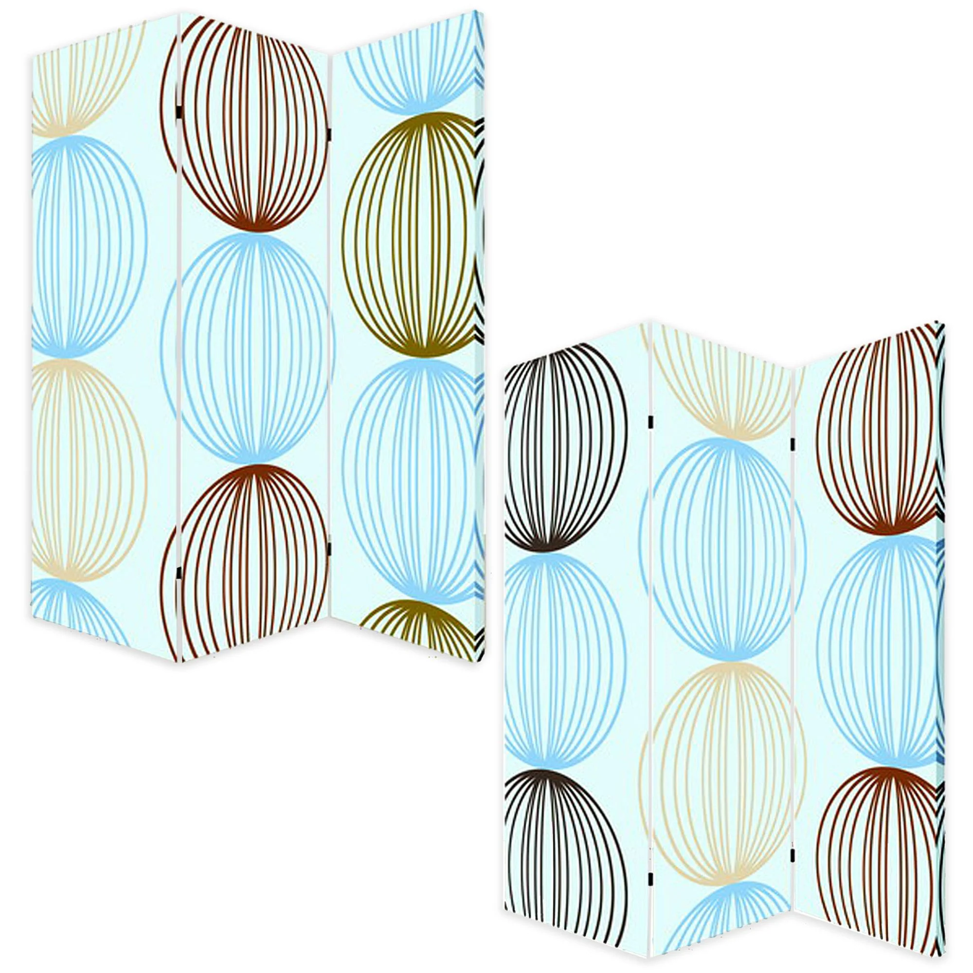 Multi Color Wood Canvas Sphere Screen By Homeroots - Image 3