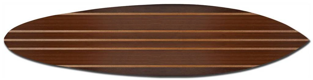 Multi Tonal Brown Stripe Surfboard Wall Art By Homeroots - Image 2