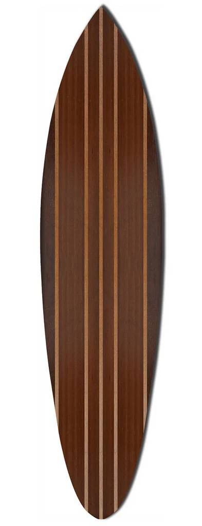 Multi Tonal Brown Stripe Surfboard Wall Art By Homeroots - Image 3