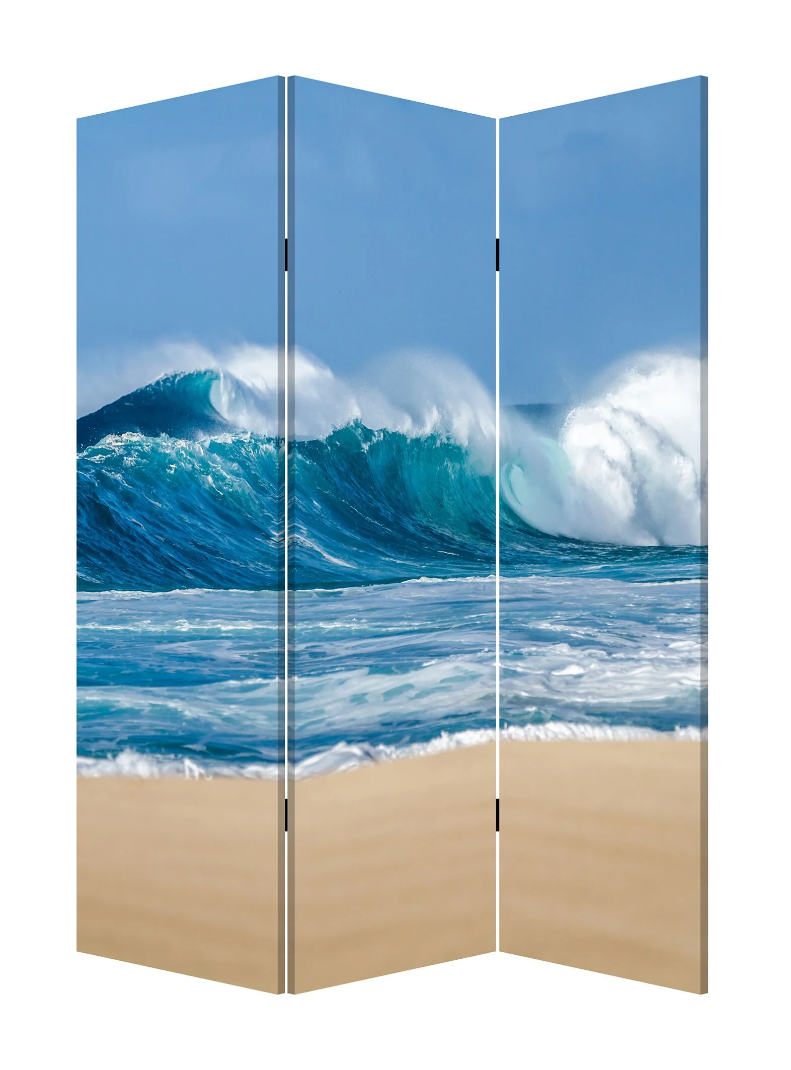 Multicolor Canvas Surf'S Up - 3 Panles Screen By Homeroots - Image 2