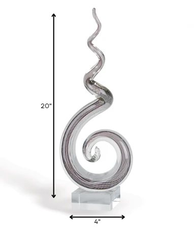 MultiColor Glass Corkscrew Centerpiece Tall By Homeroots - Image 2