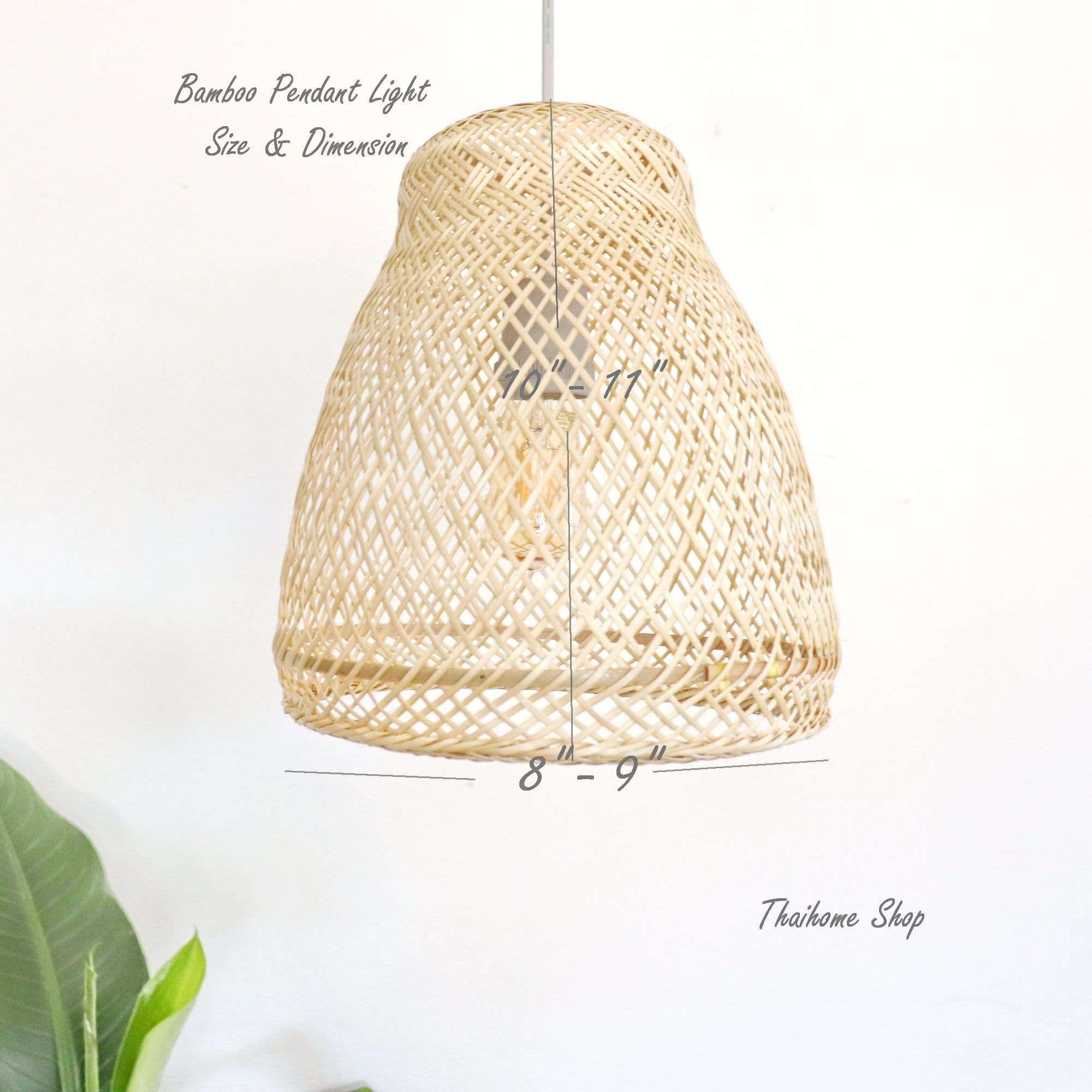 Muntana Bamboo Pendant Light (10 -11 Inches) By Thaihome - Image 2