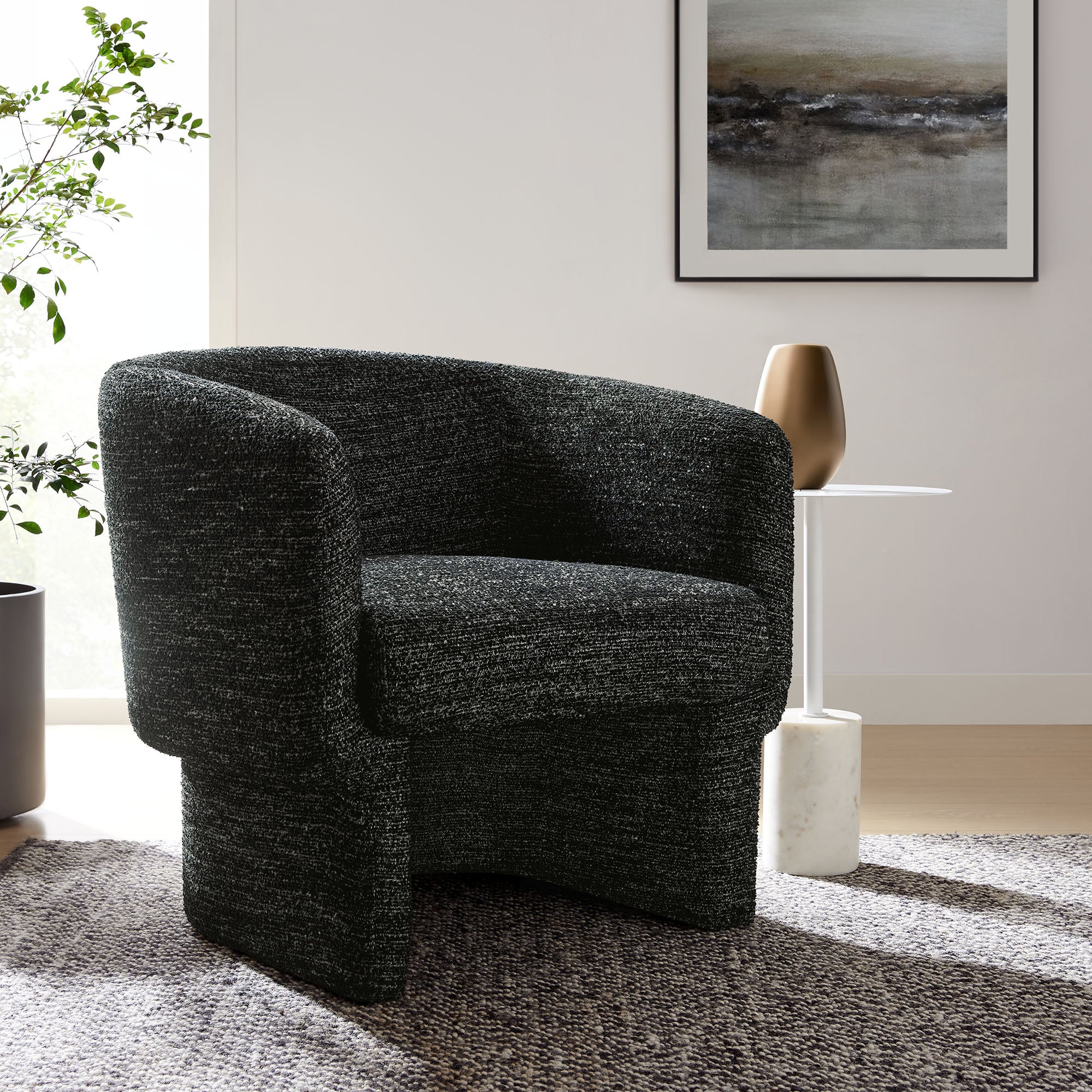 Muse Boucle Fabric Barrel Accent Chair by Modway - Image 16
