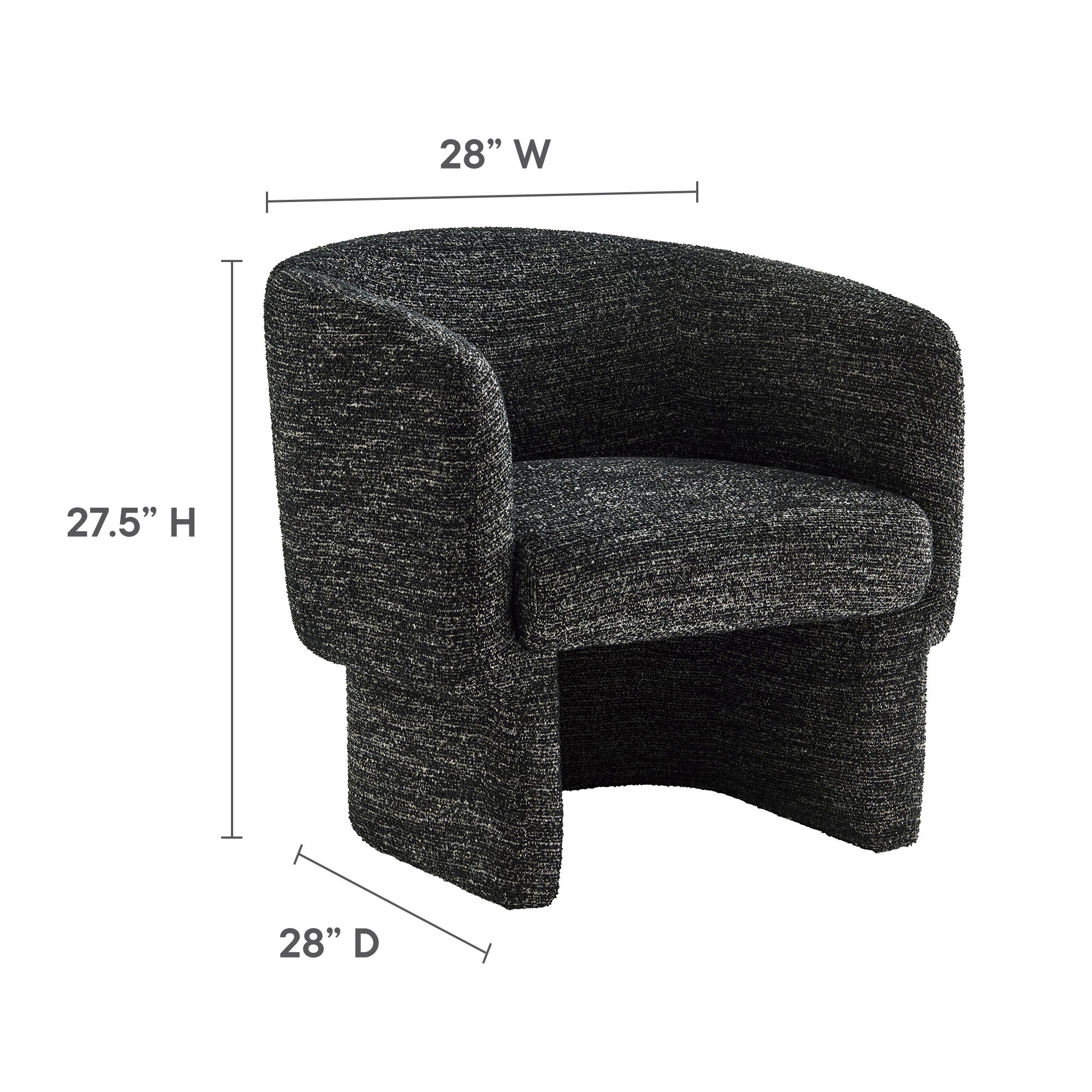Muse Boucle Fabric Barrel Accent Chair by Modway - Image 18