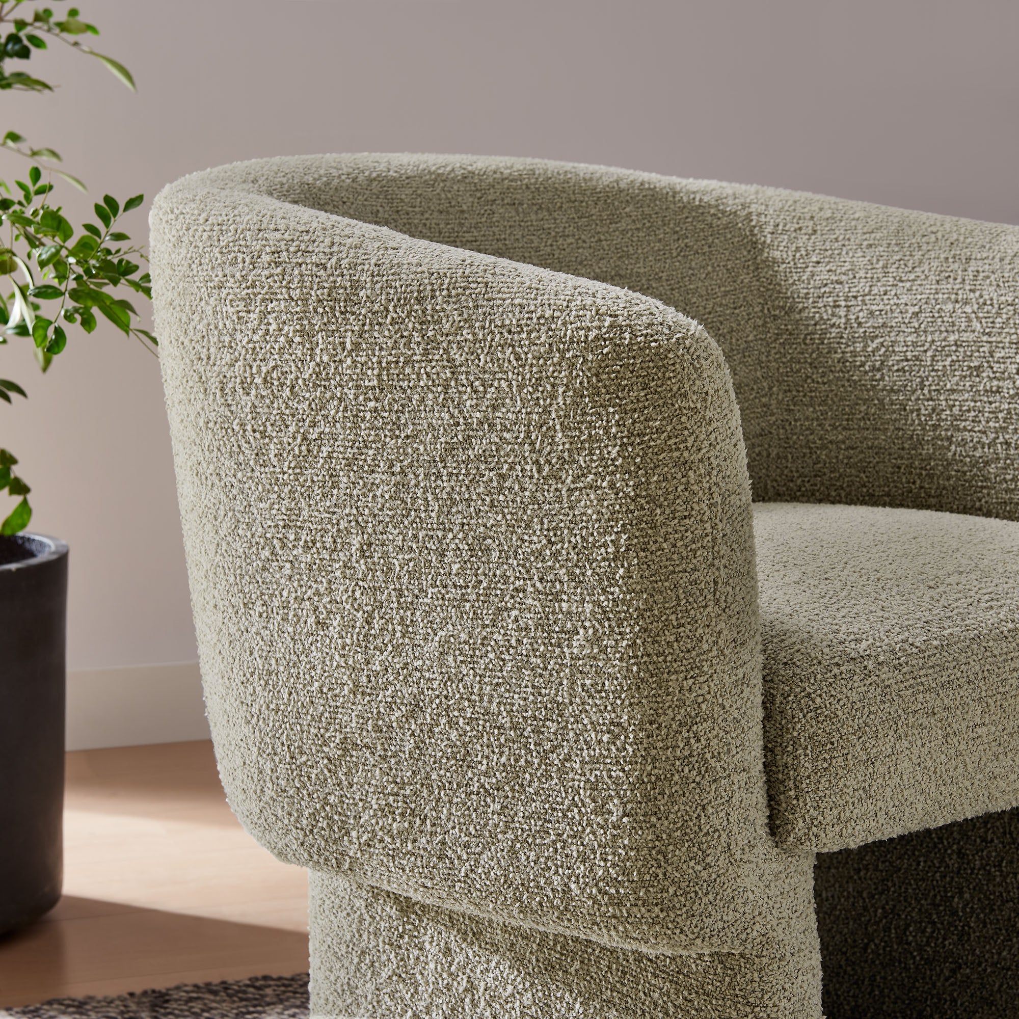 Muse Boucle Fabric Barrel Accent Chair by Modway - Image 24