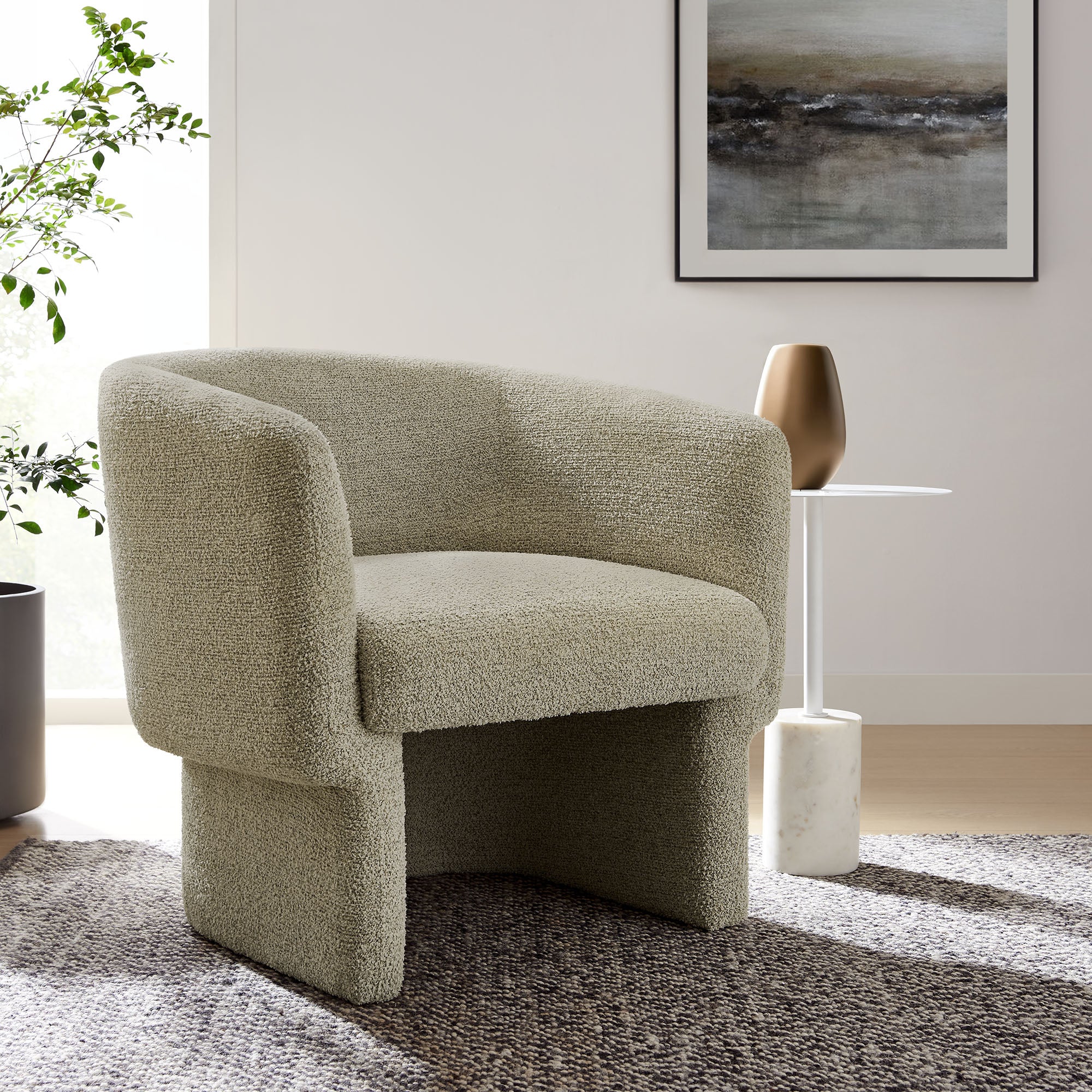 Muse Boucle Fabric Barrel Accent Chair by Modway - Image 25