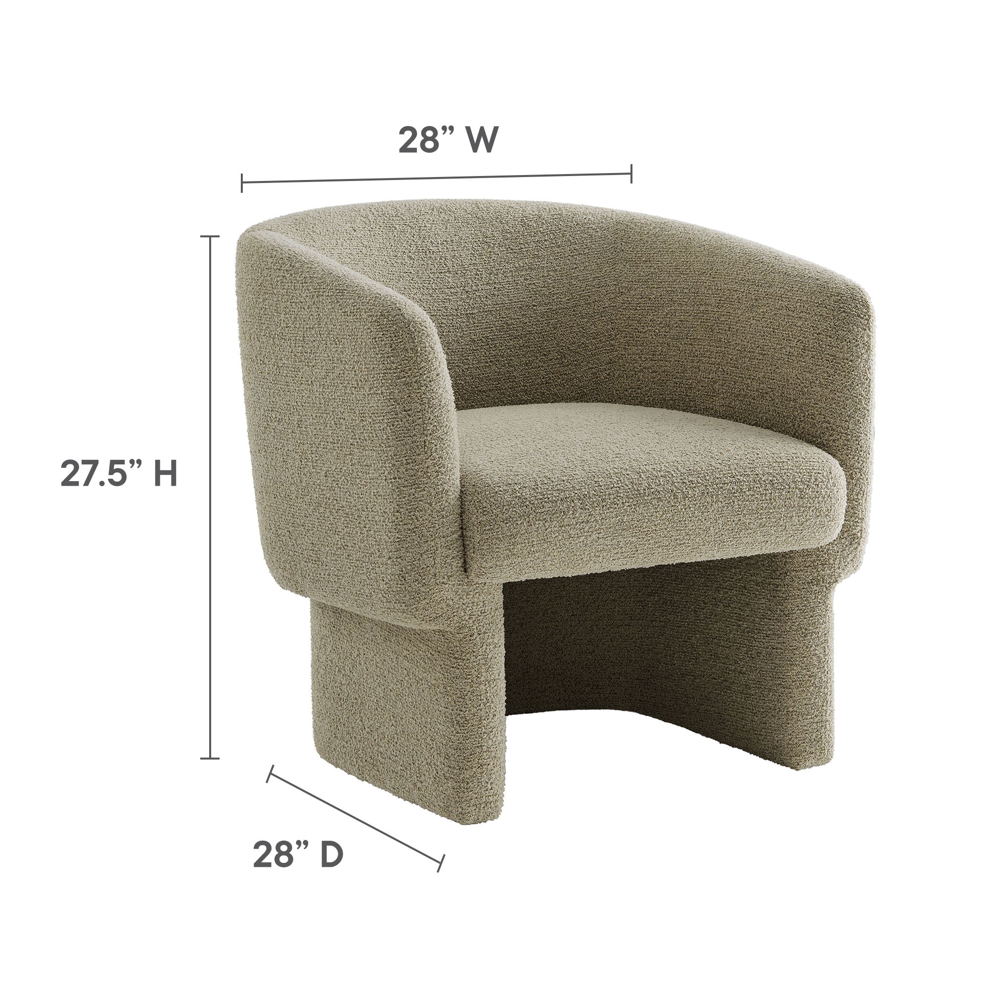 Muse Boucle Fabric Barrel Accent Chair by Modway - Image 27