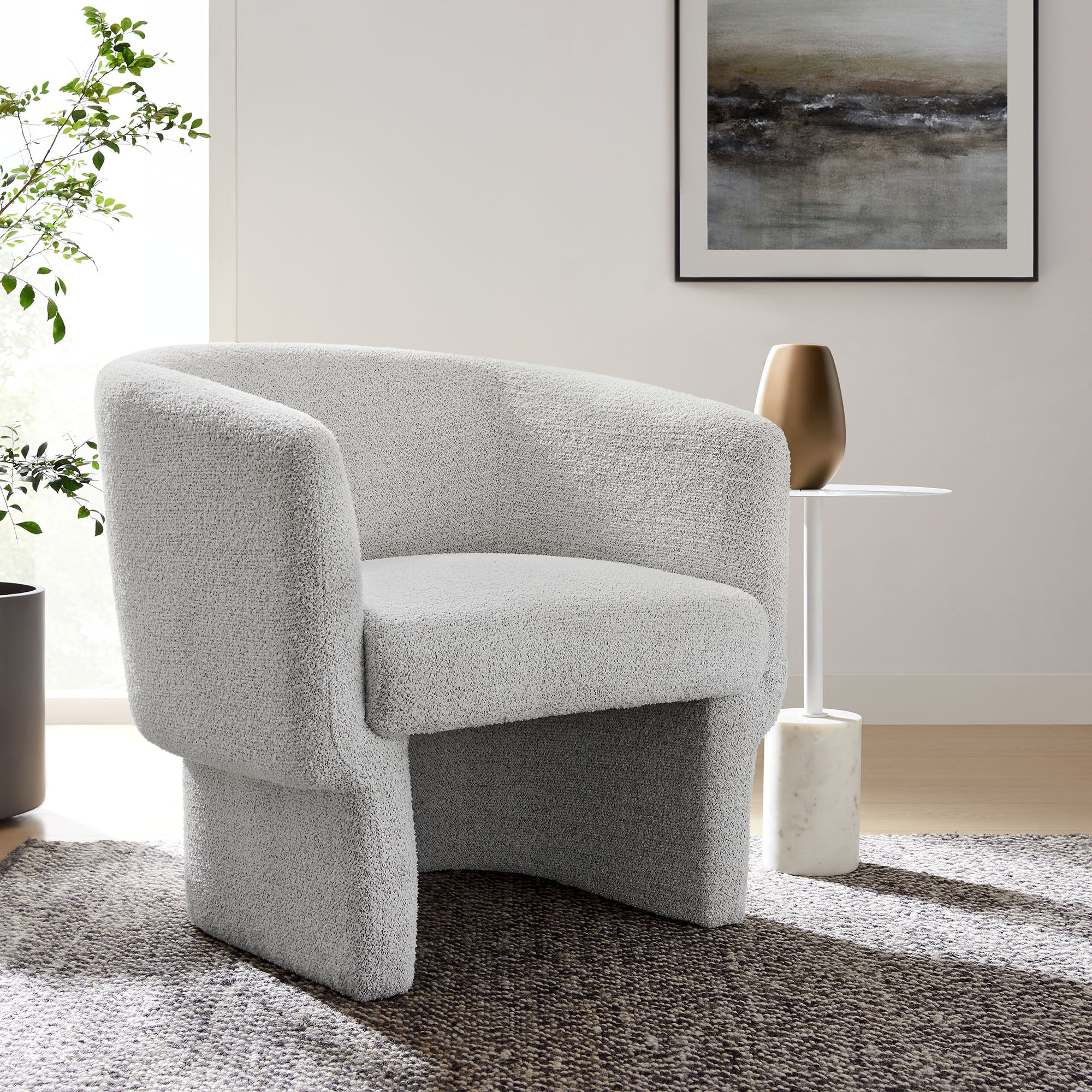 Muse Boucle Fabric Barrel Accent Chair by Modway - Image 34