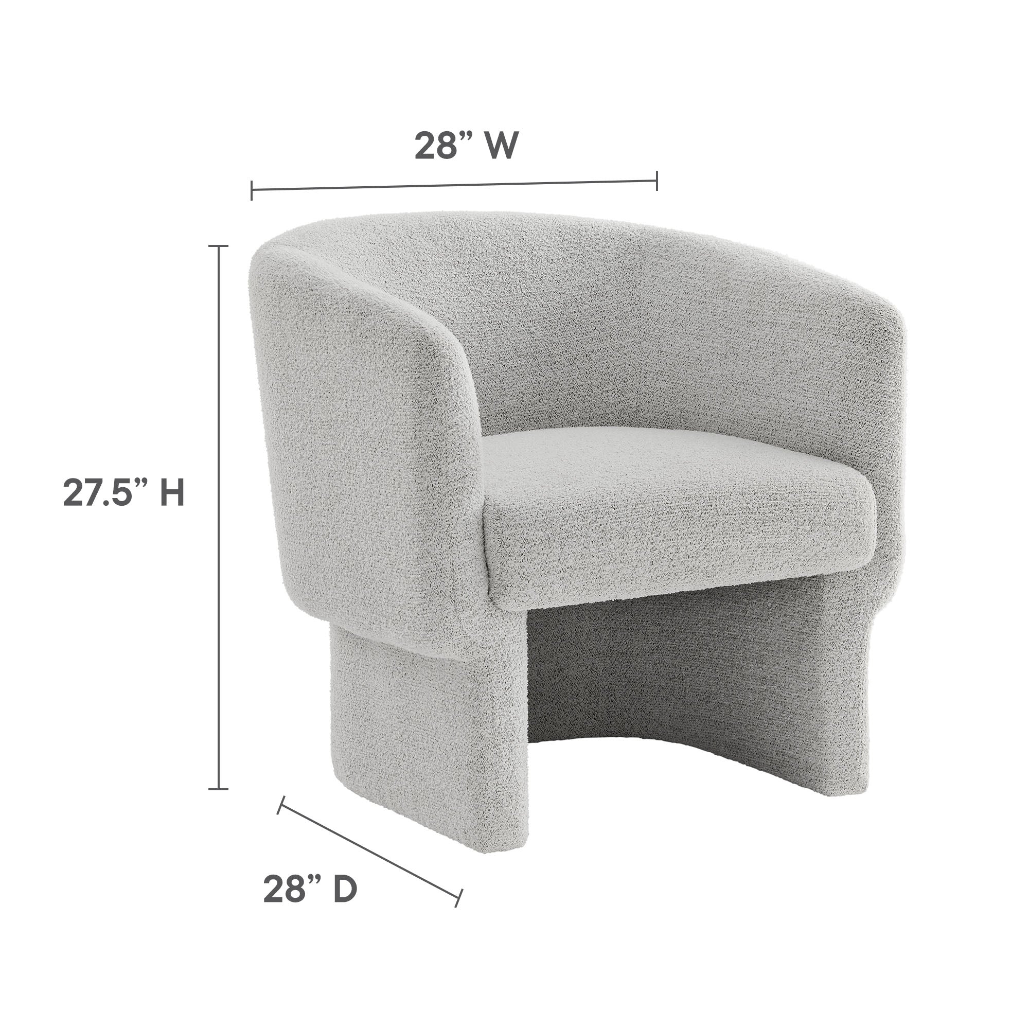 Muse Boucle Fabric Barrel Accent Chair by Modway - Image 36