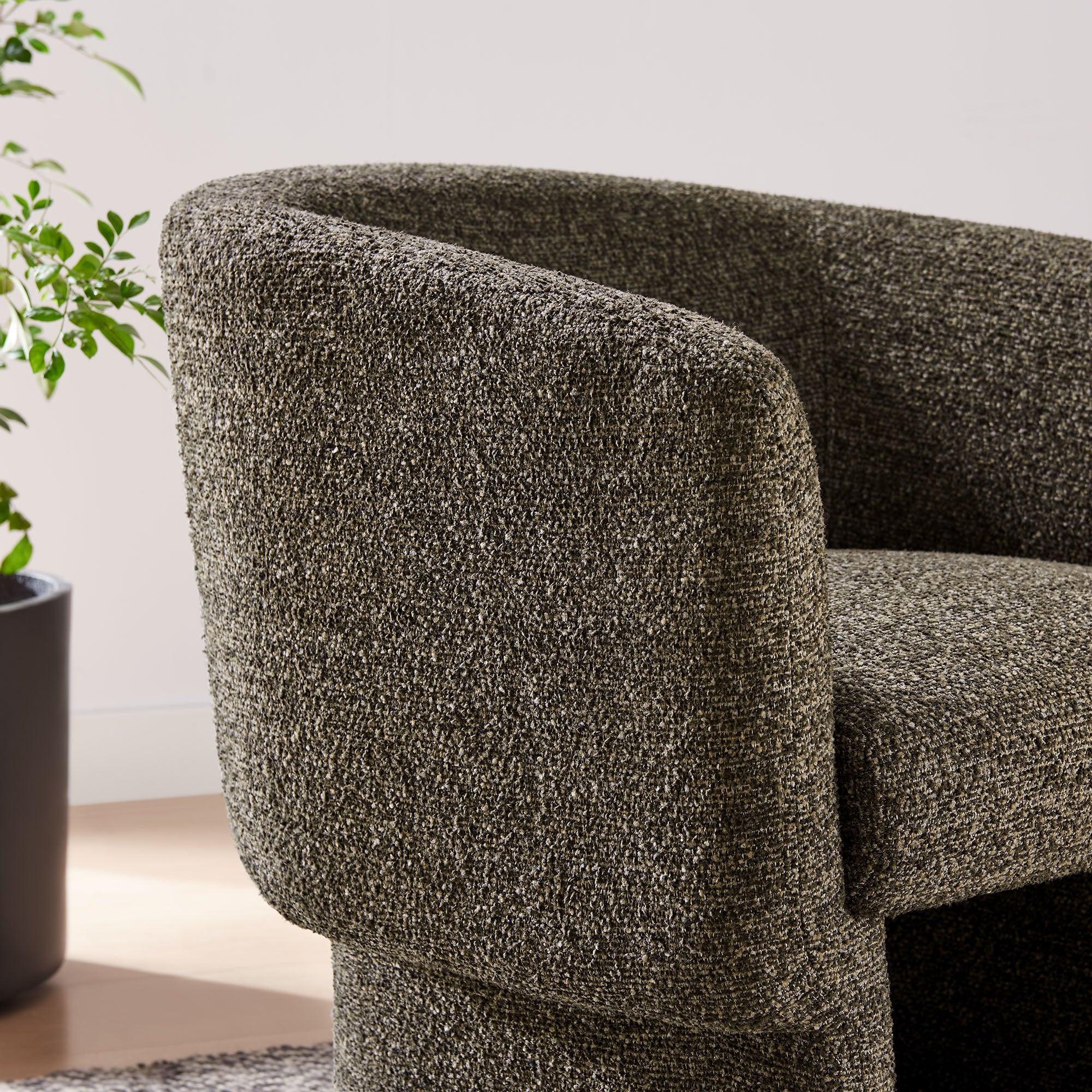 Muse Boucle Fabric Barrel Accent Chair by Modway - Image 7
