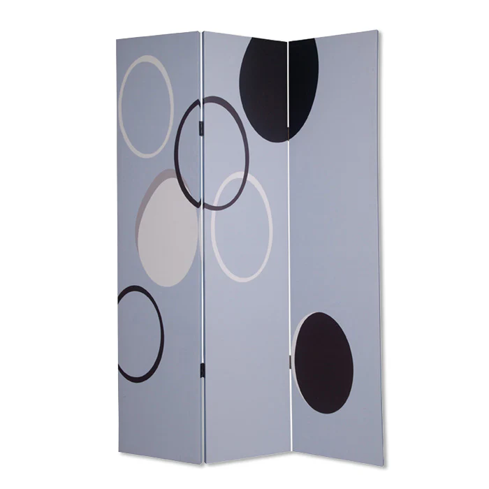 Muti Color Black Metal 3 Panel Screen By Homeroots - Image 2