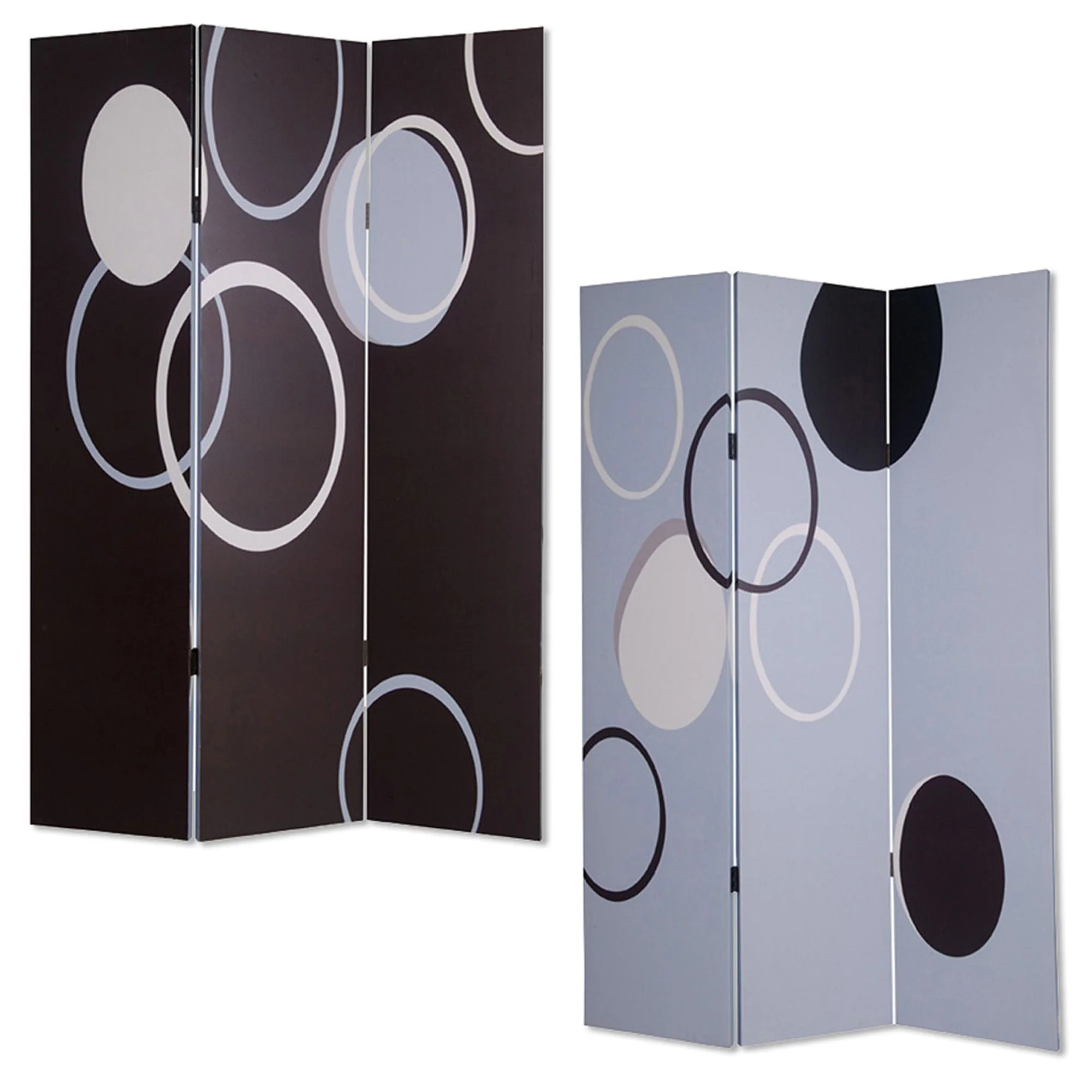 Muti Color Black Metal 3 Panel Screen By Homeroots - Image 3