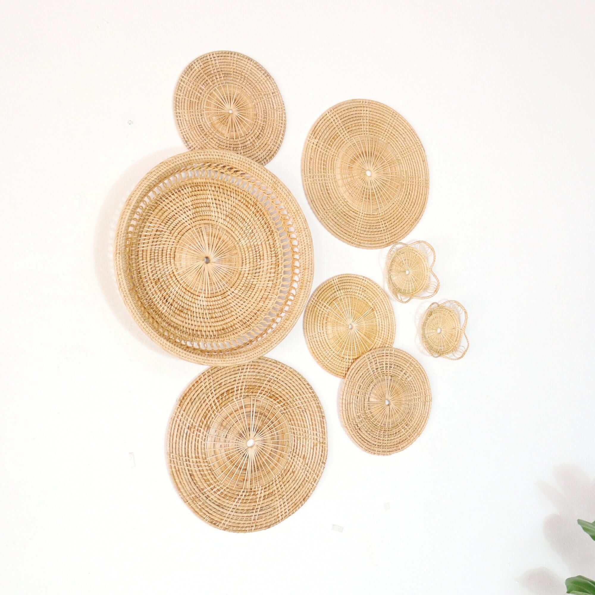 Na Pi Da - Rattan Wall Hanging Art Decor Set Of 8 By Thaihome - Image 4