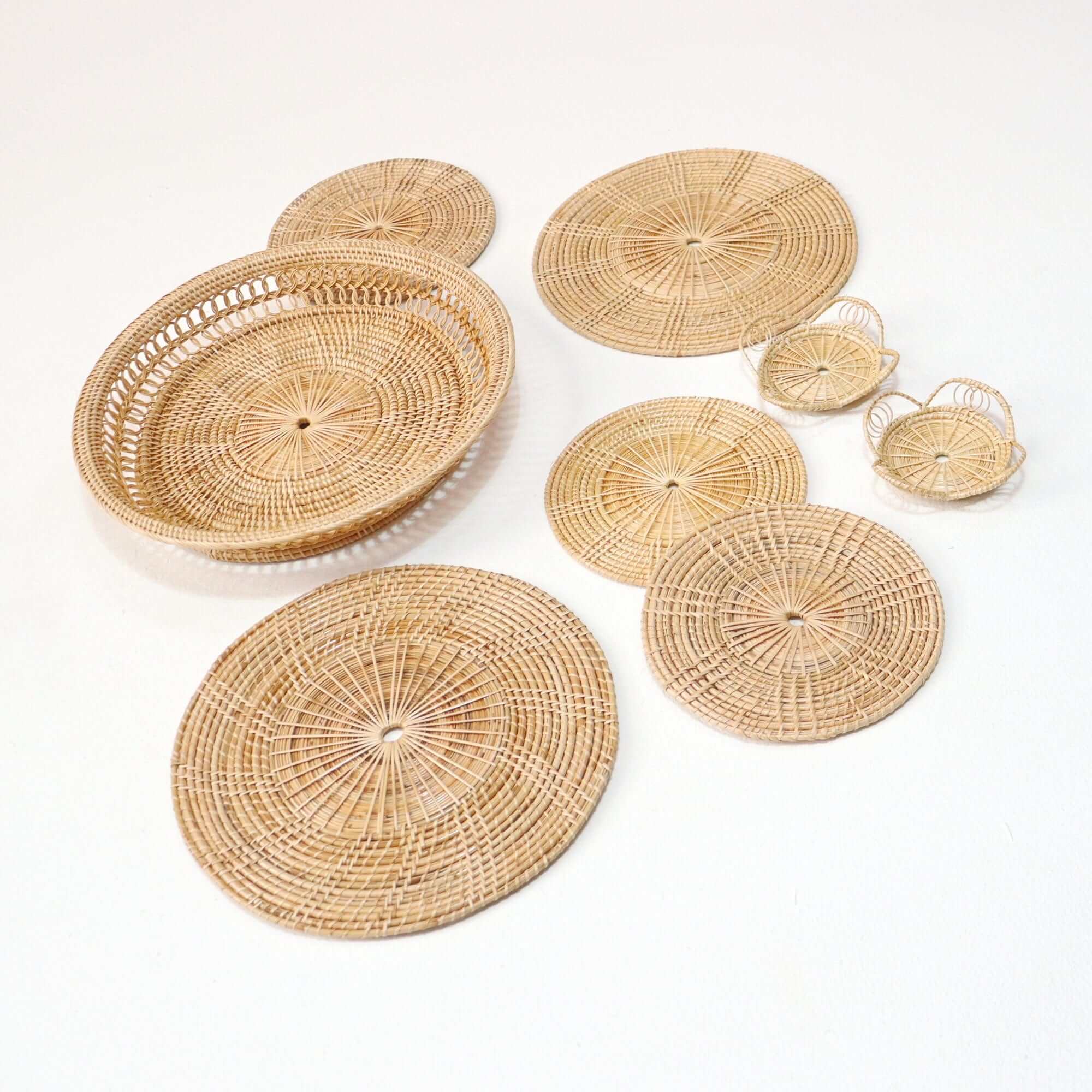 Na Pi Da - Rattan Wall Hanging Art Decor Set Of 8 By Thaihome - Image 5