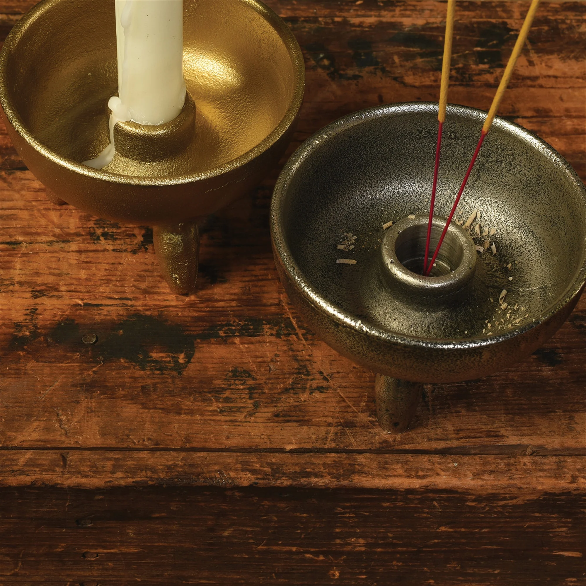 Naomi Taper / Incense Holder, Black - Matte Black Set Of 2 By HomArt - Image 9
