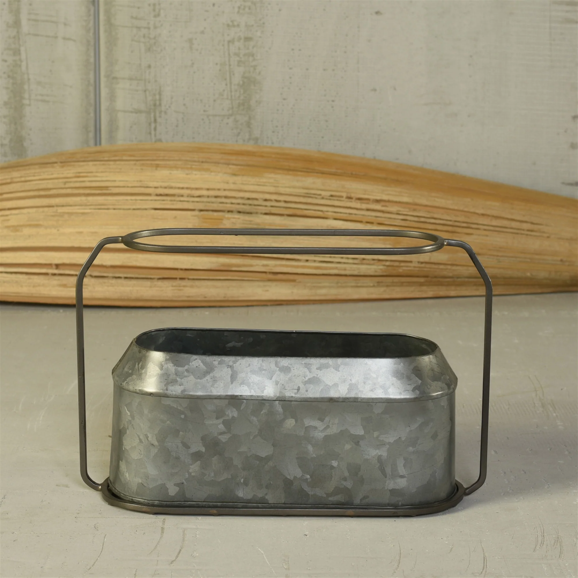 Napa Vase, Metal & Zinc - Oval, Large - Zinc By HomArt - Image 3