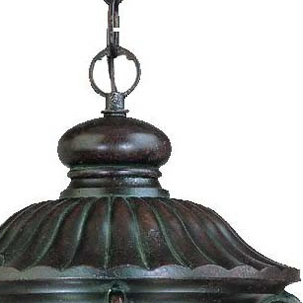 Naples 1-Light Marbelized Mahogany Hanging Light By Homeroots - Image 4