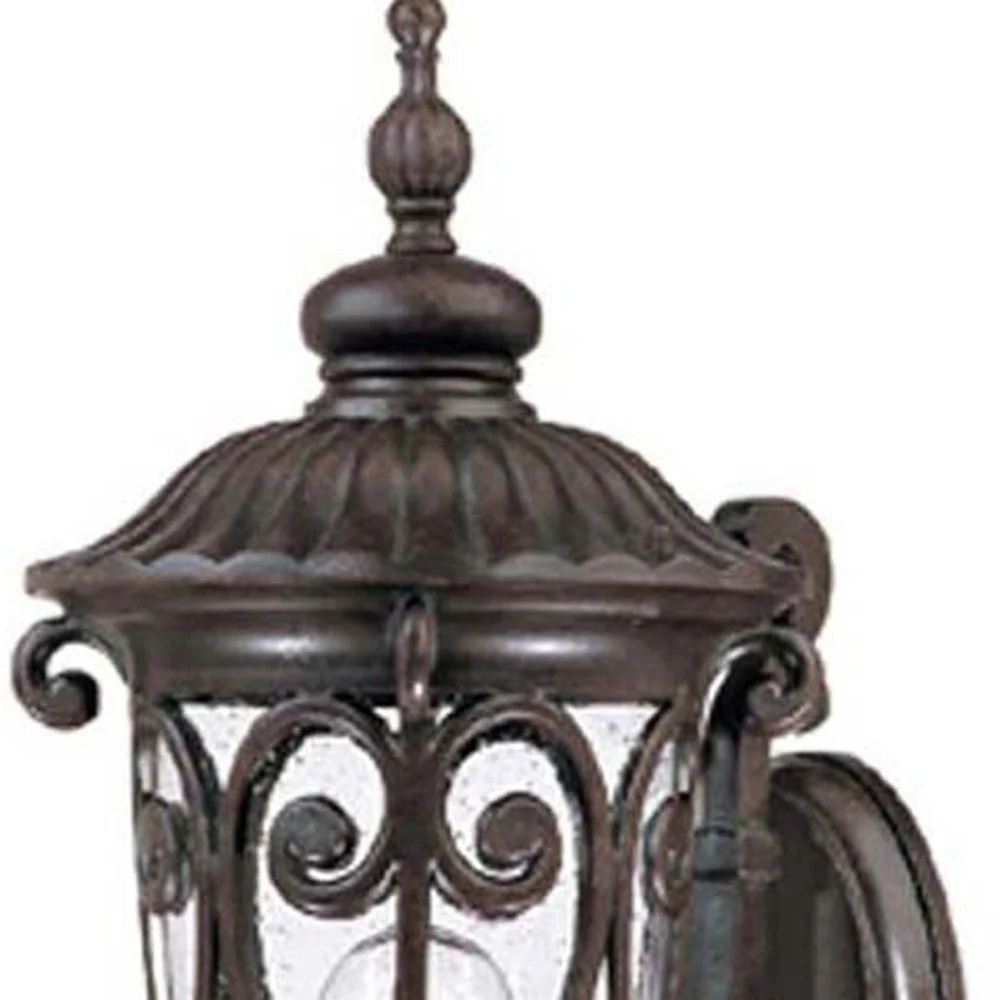 Naples 1-Light Marbelized Mahogany Wall Light By Homeroots - Image 4