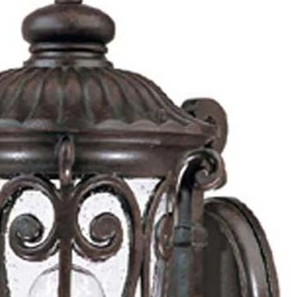Naples 1-Light Marbelized Mahogany Wall Light By Homeroots - Image 5