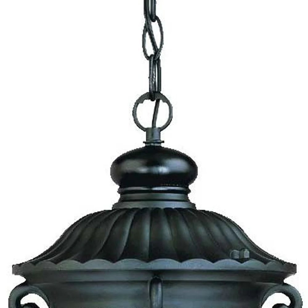 Naples 1-Light Matte Black Hanging Light By Homeroots - Image 3