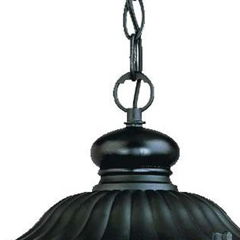 Naples 1-Light Matte Black Hanging Light By Homeroots - Image 4
