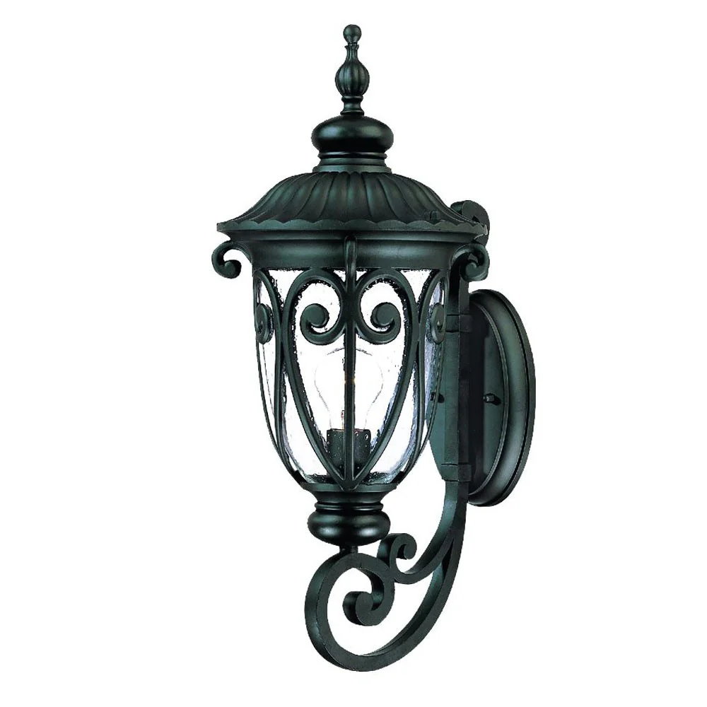 Naples 1-Light Matte Black Wall Light By Homeroots - Image 2