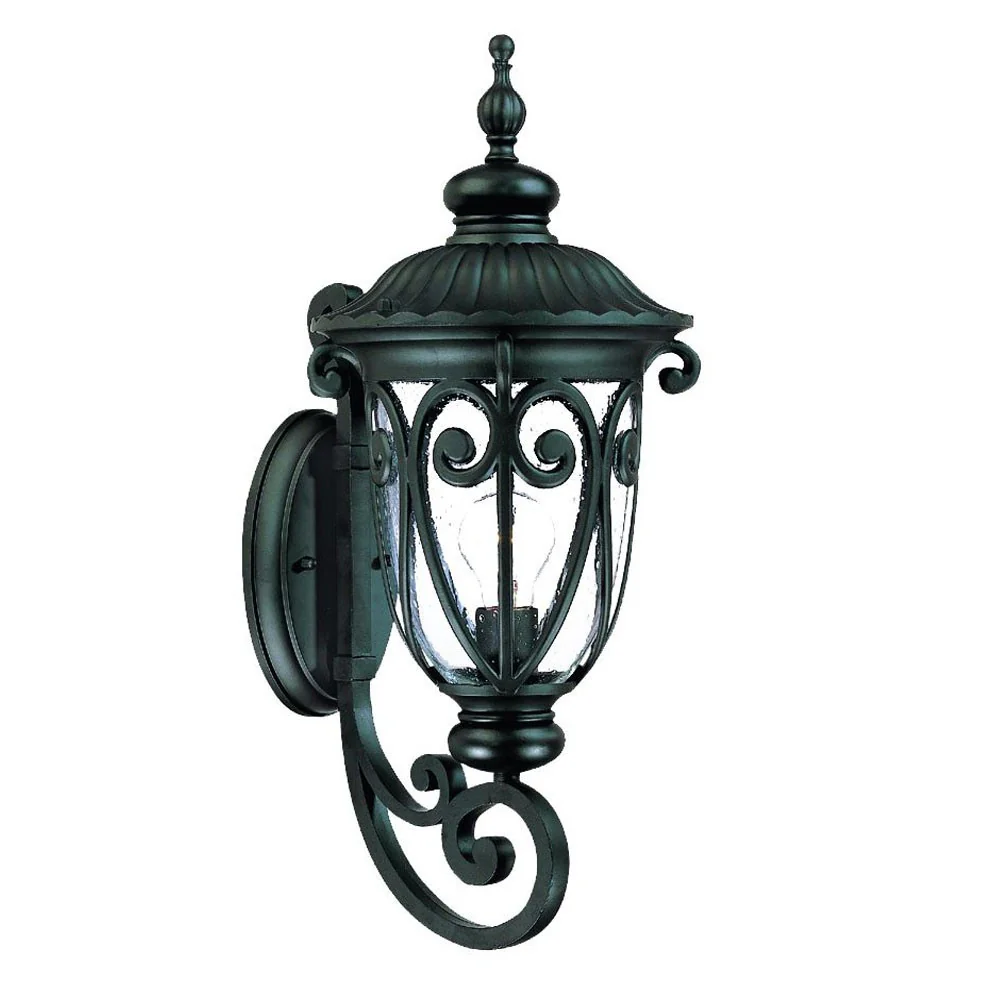 Naples 1-Light Matte Black Wall Light By Homeroots - Image 3