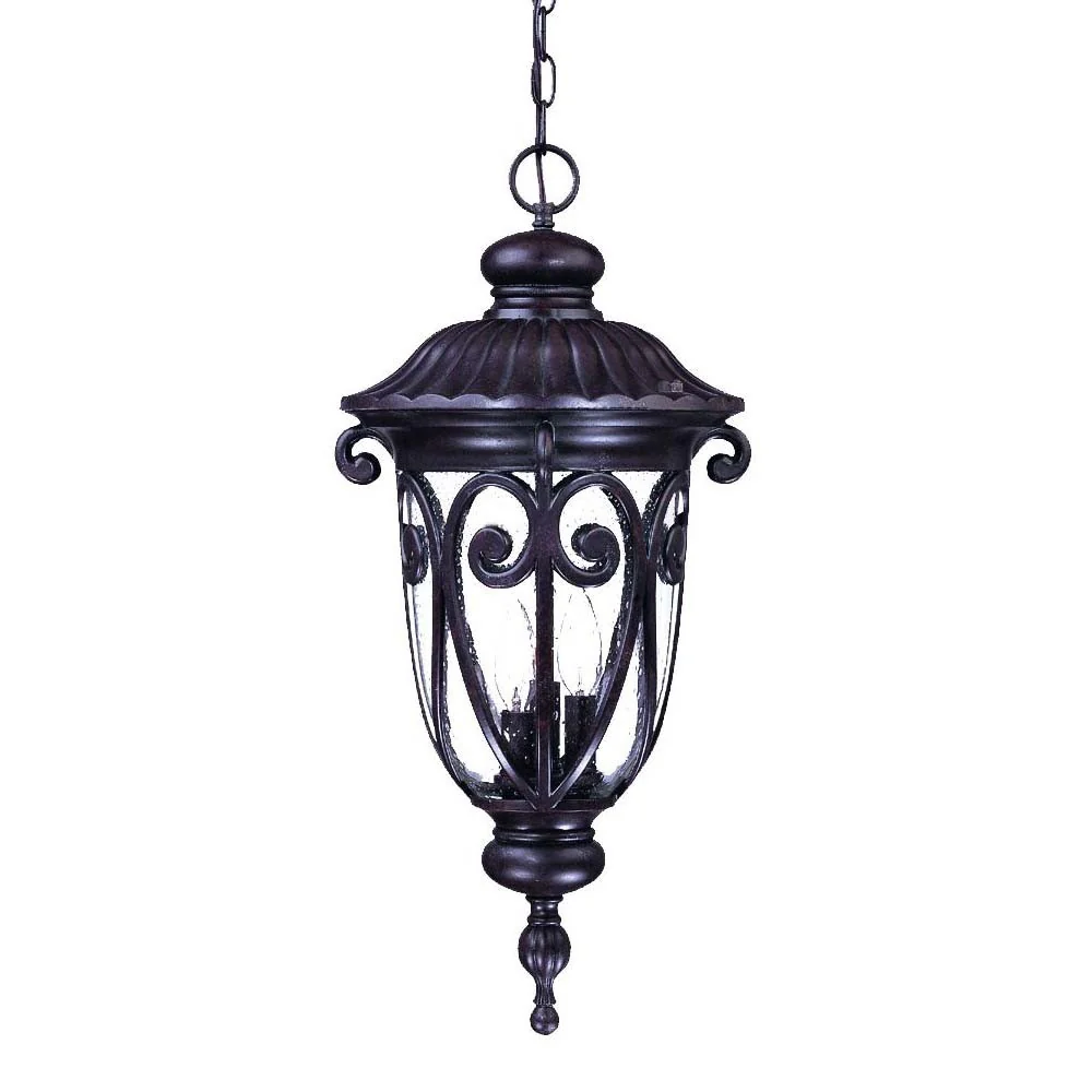 Naples 3-Light Marbelized Mahogany Hanging Light By Homeroots - Image 2