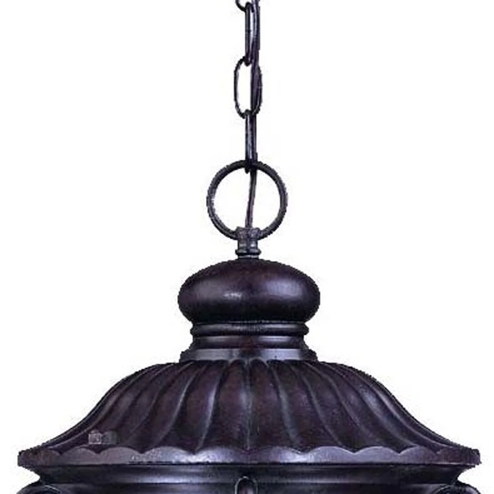 Naples 3-Light Marbelized Mahogany Hanging Light By Homeroots - Image 3