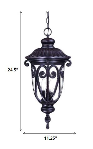 Naples 3-Light Marbelized Mahogany Hanging Light By Homeroots - Image 5