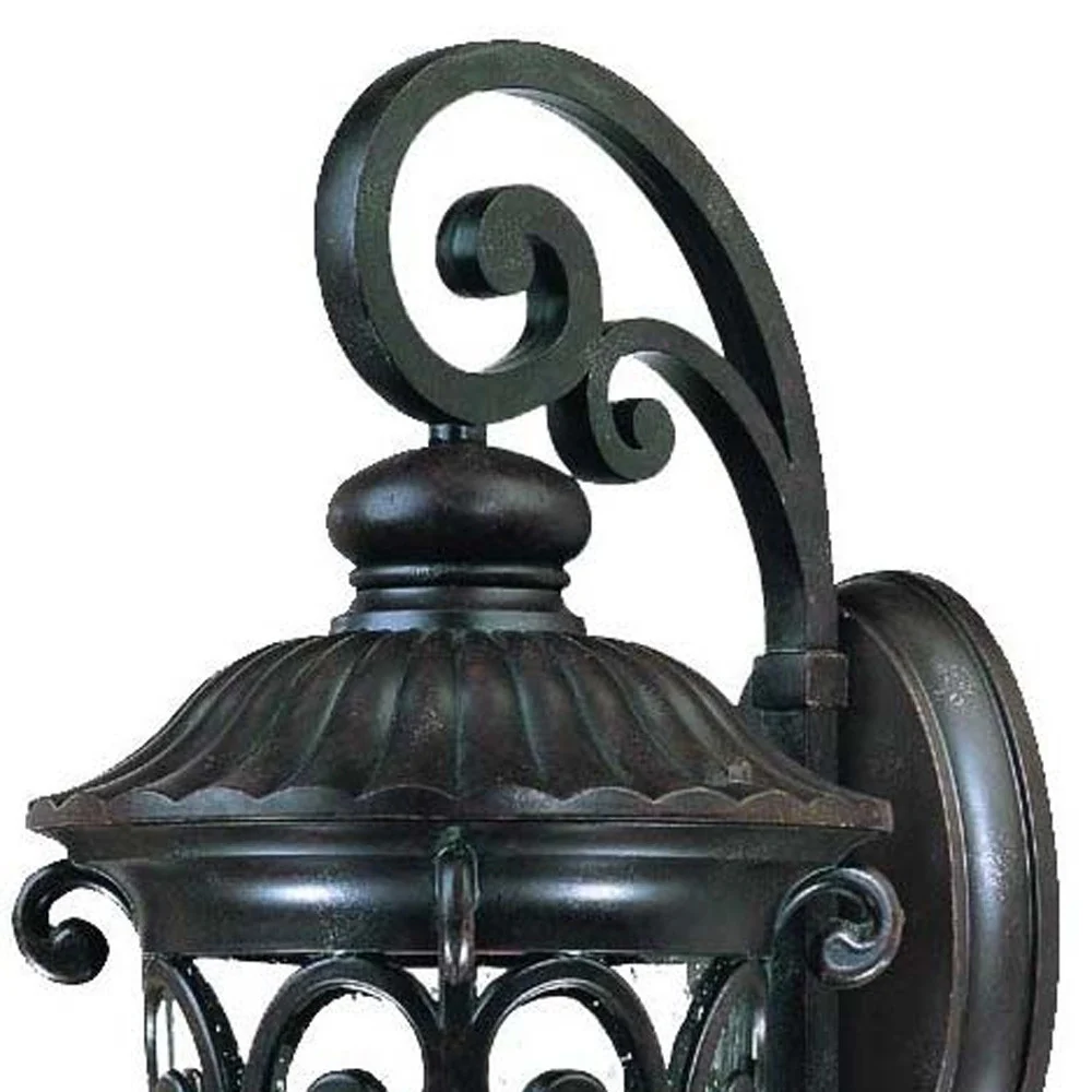 Naples 3-Light Marbelized Mahogany Wall Light By Homeroots - Image 4