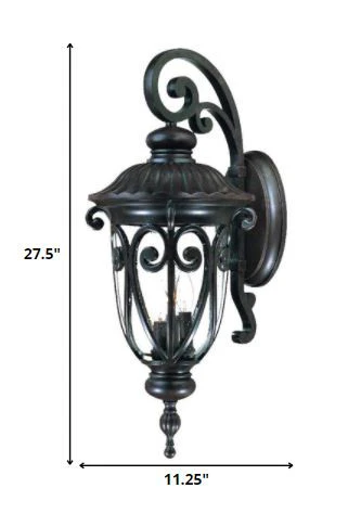 Naples 3-Light Marbelized Mahogany Wall Light By Homeroots - Image 6