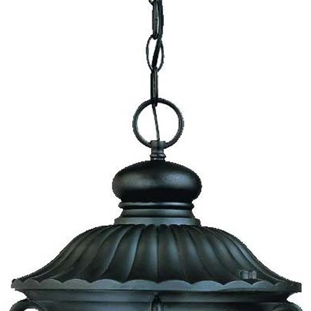 Naples 3-Light Matte Black Hanging Light By Homeroots - Image 3