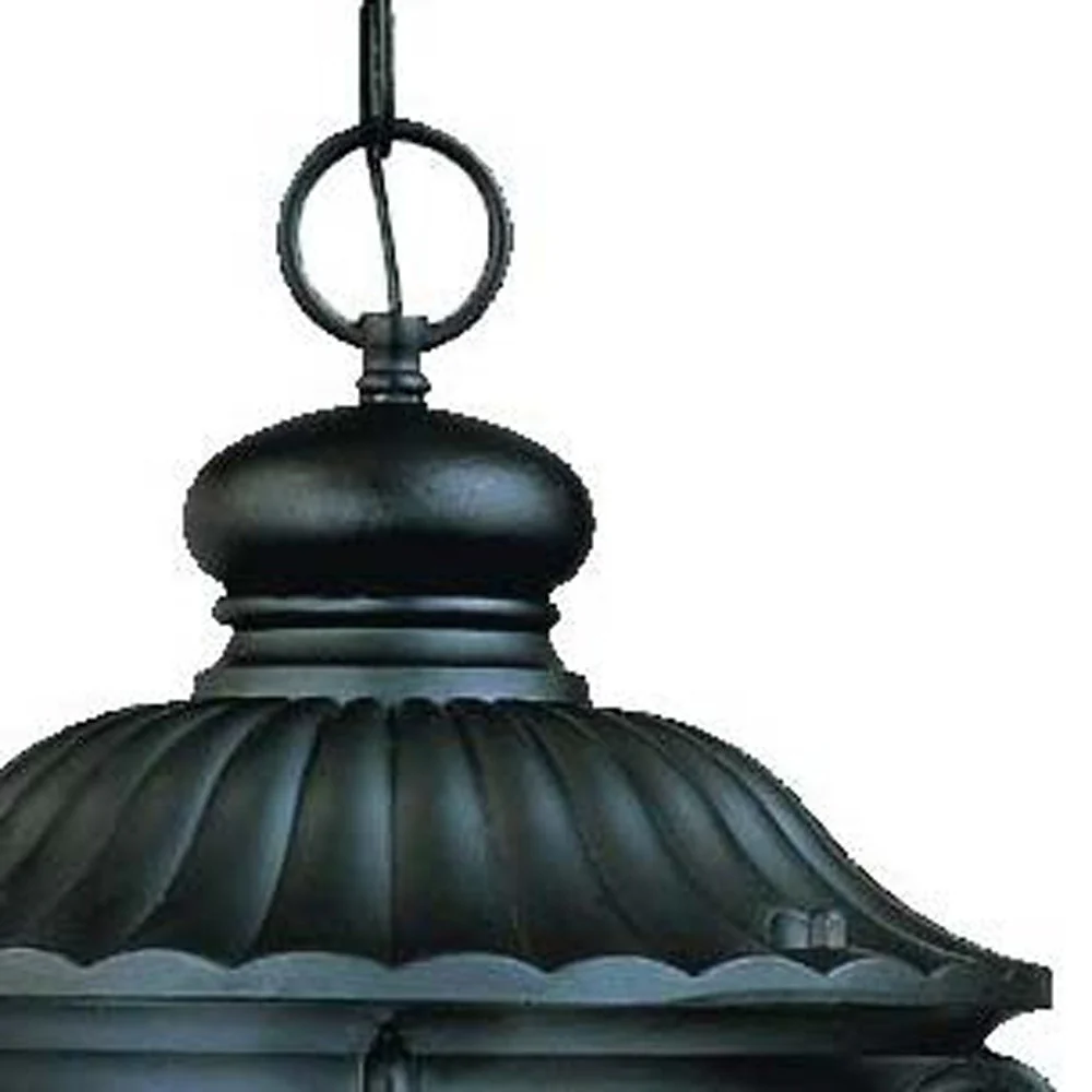Naples 3-Light Matte Black Hanging Light By Homeroots - Image 4