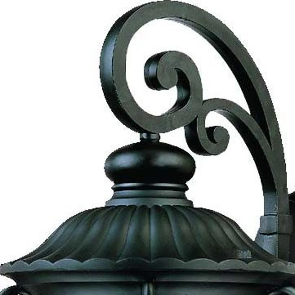Naples 3-Light Matte Black Wall Light By Homeroots - Image 3