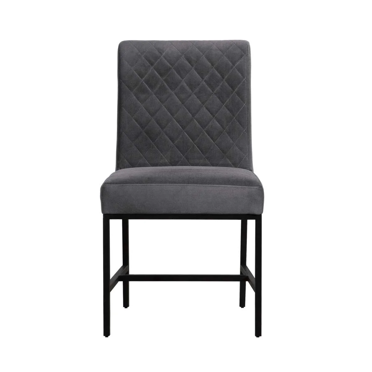Napoli Blue Velvet and Black Leg Modern Accent Dining Chair- Set of 2 By Armen Living - Image 8